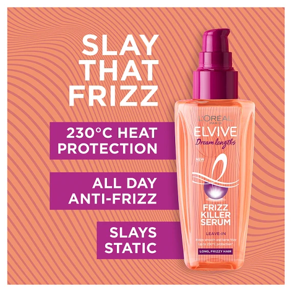 Loreal Elvive Dream Lengths Sleek Long Hair Frizz Killer Serum 100ml - Image 2
