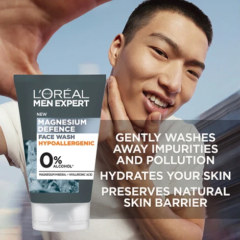 Loreal Paris Men Expert Magnesium Defence Hypoallergenic Face Wash 100ml - Image 2