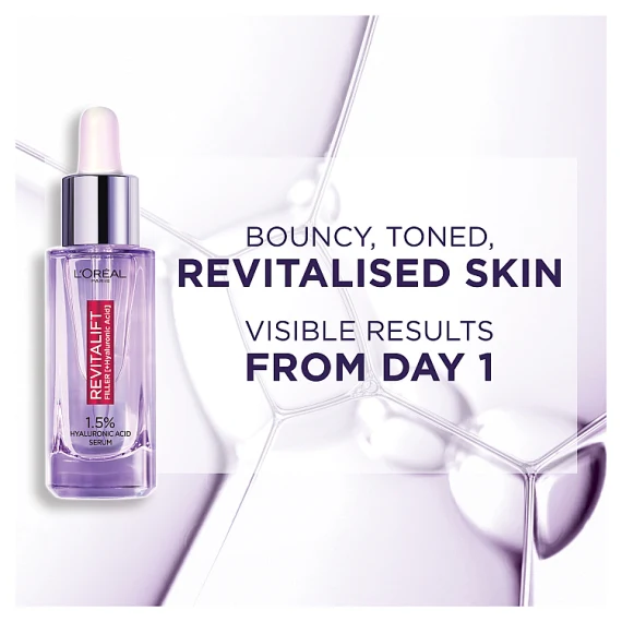 L'Oreal Paris Revitalift Filler Hyaluronic Acid Anti-Wrinkle Serum 30ml - Image 3