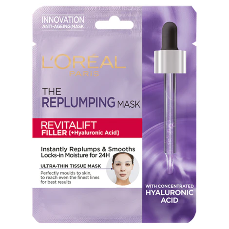 L'Oreal Paris Revitalift Filler Hyaluronic Acid Replumping Tissue Mask