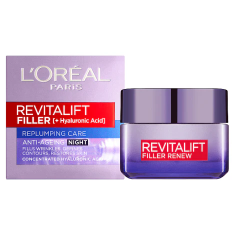 L'Oreal Paris Revitalift Filler Renew Night Cream 50ml - Image 3