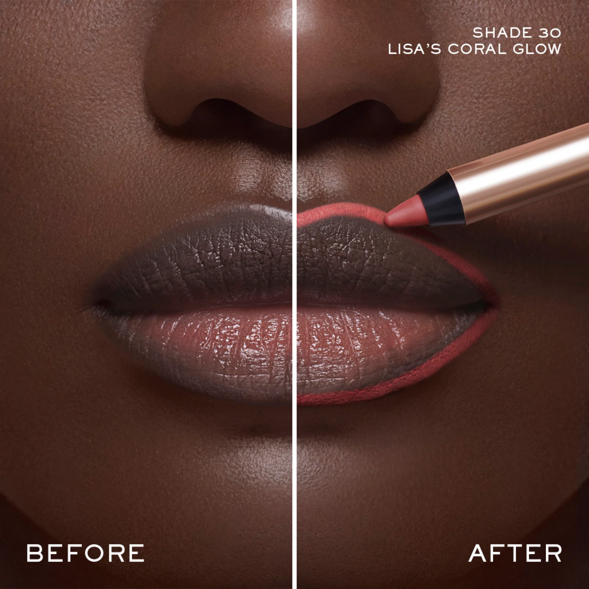 Lancome Idole Lip Shaper - Shade 30 Lisa's Coral Glow - Image 3