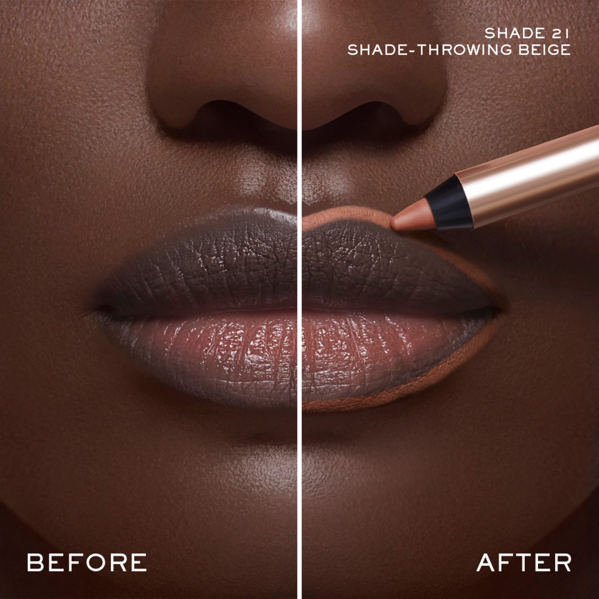 Lancome Idole Lip Shaper - Shade 21 Throwing Beige - Image 3