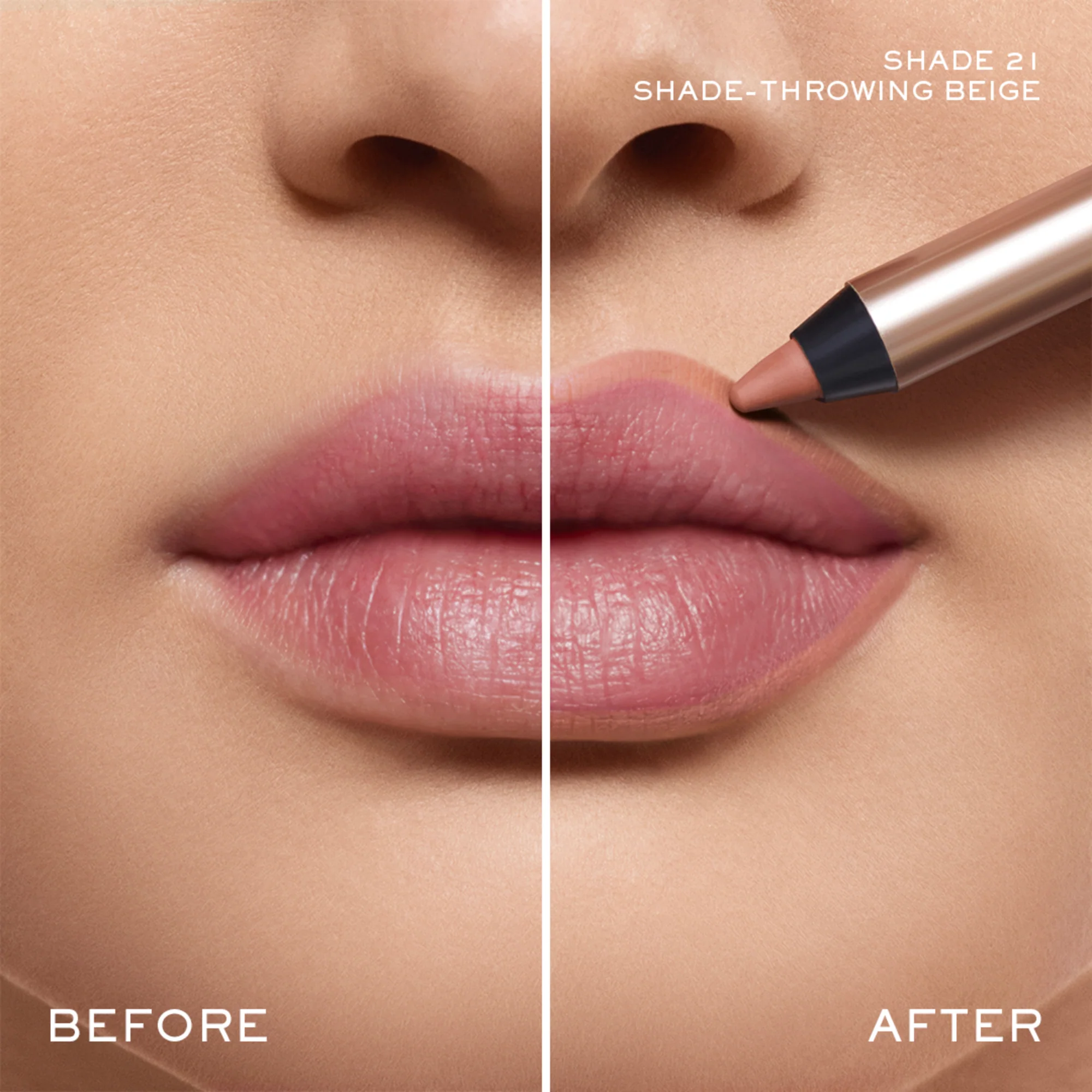 Lancome Idole Lip Shaper - Shade 21 Throwing Beige - Image 4
