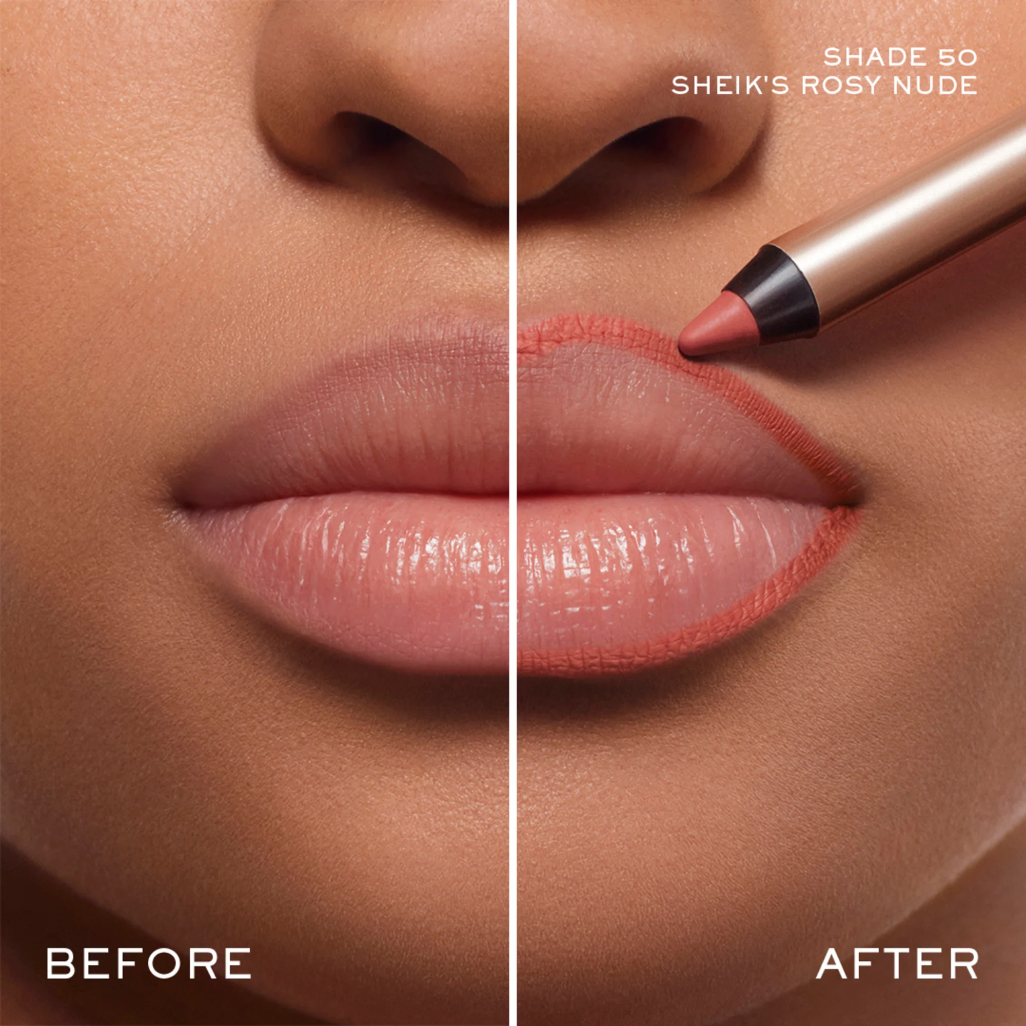 Lancome Idol Lip Shaper - Shade 50 Sheik's Rosy Nude - Image 4