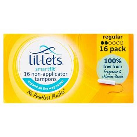 Lil-Lets Non Applicator Tampons Regular 16 Pack