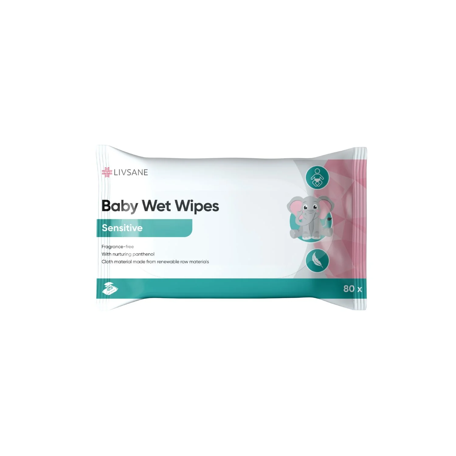 LIVSANE Baby Wet Wipes Sensitive 80 pack