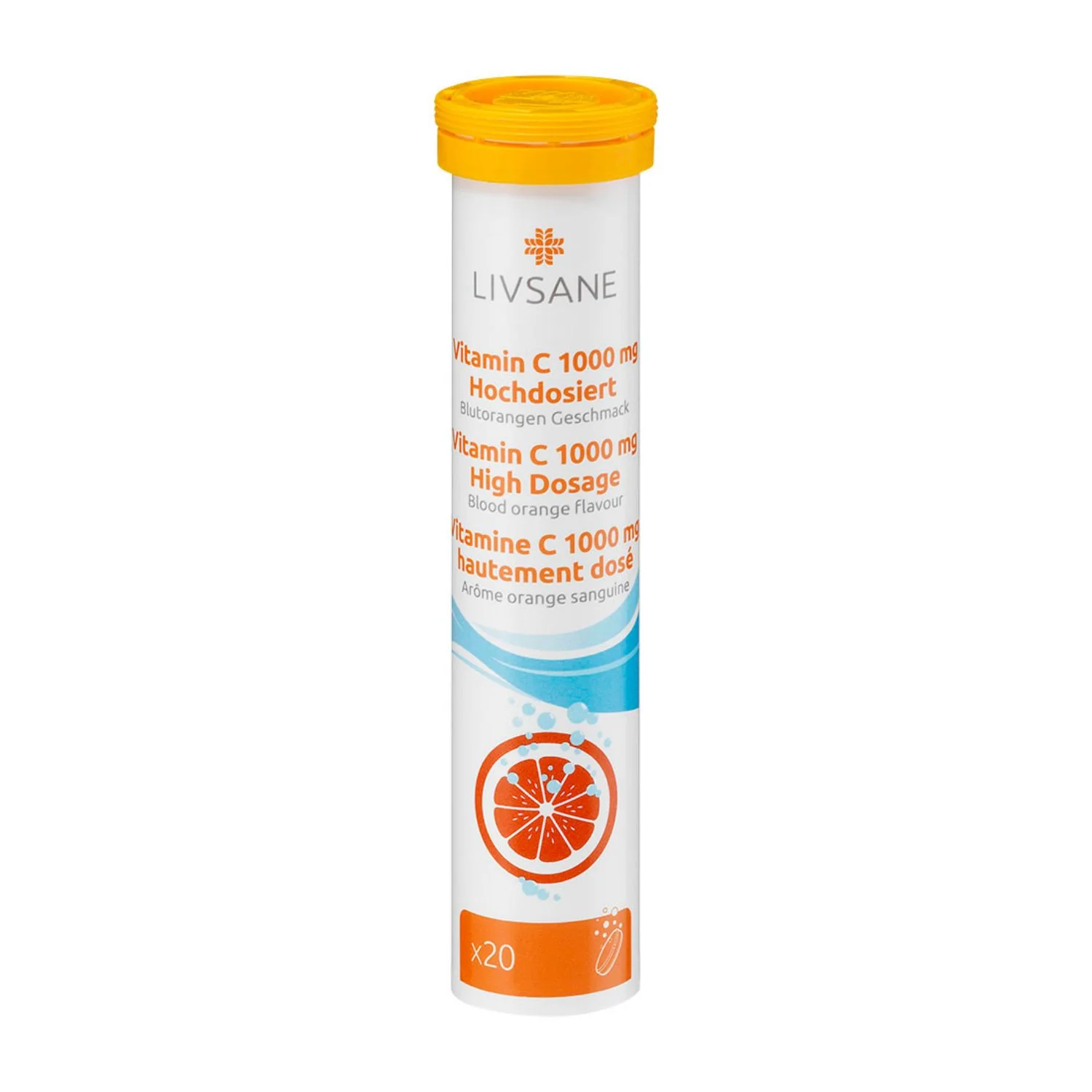 LIVSANE Vitamin C High Dosage 20 Effervescent Tablets
