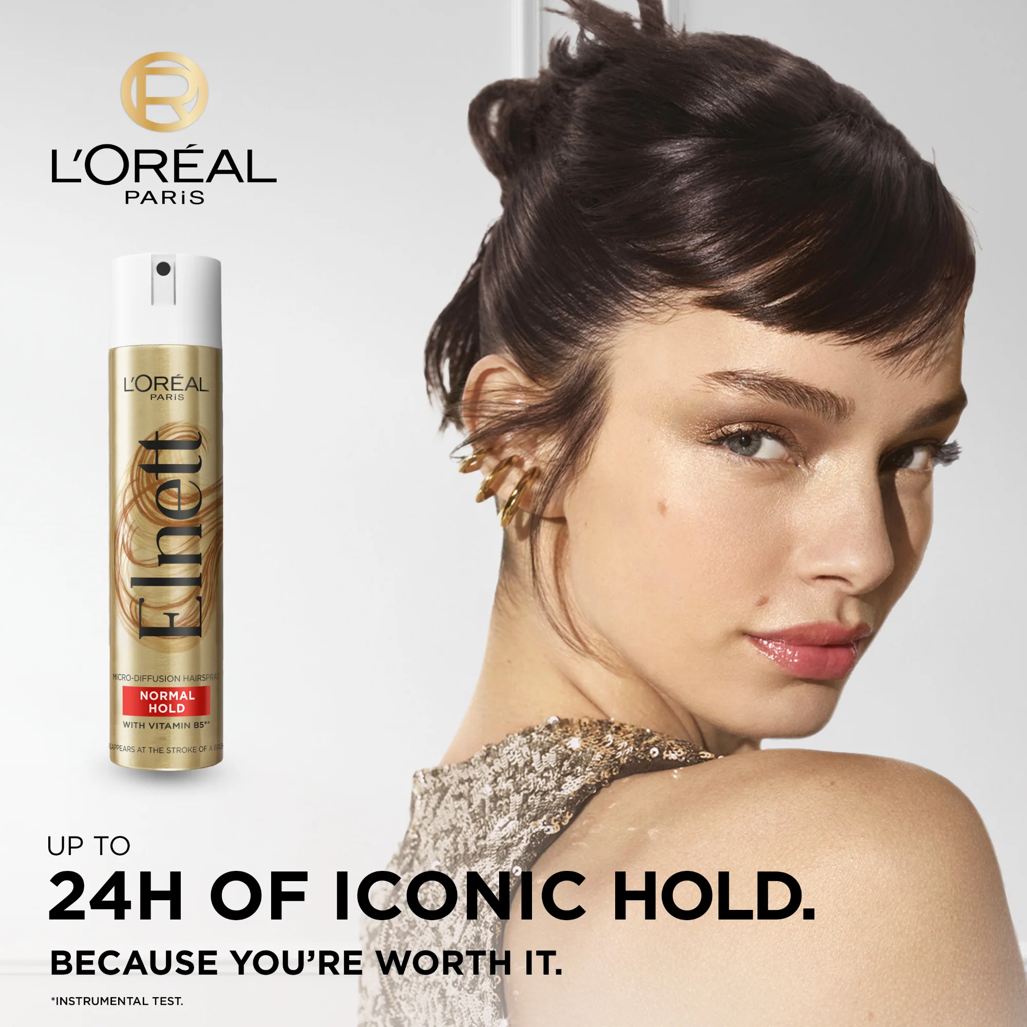Loreal Elnett Normal Hold Shine Hairspray 400ml - Image 2