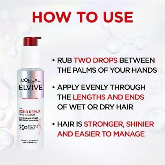 Loreal Paris Elvive Bond Repair Leave-In Serum 150ml - Image 3