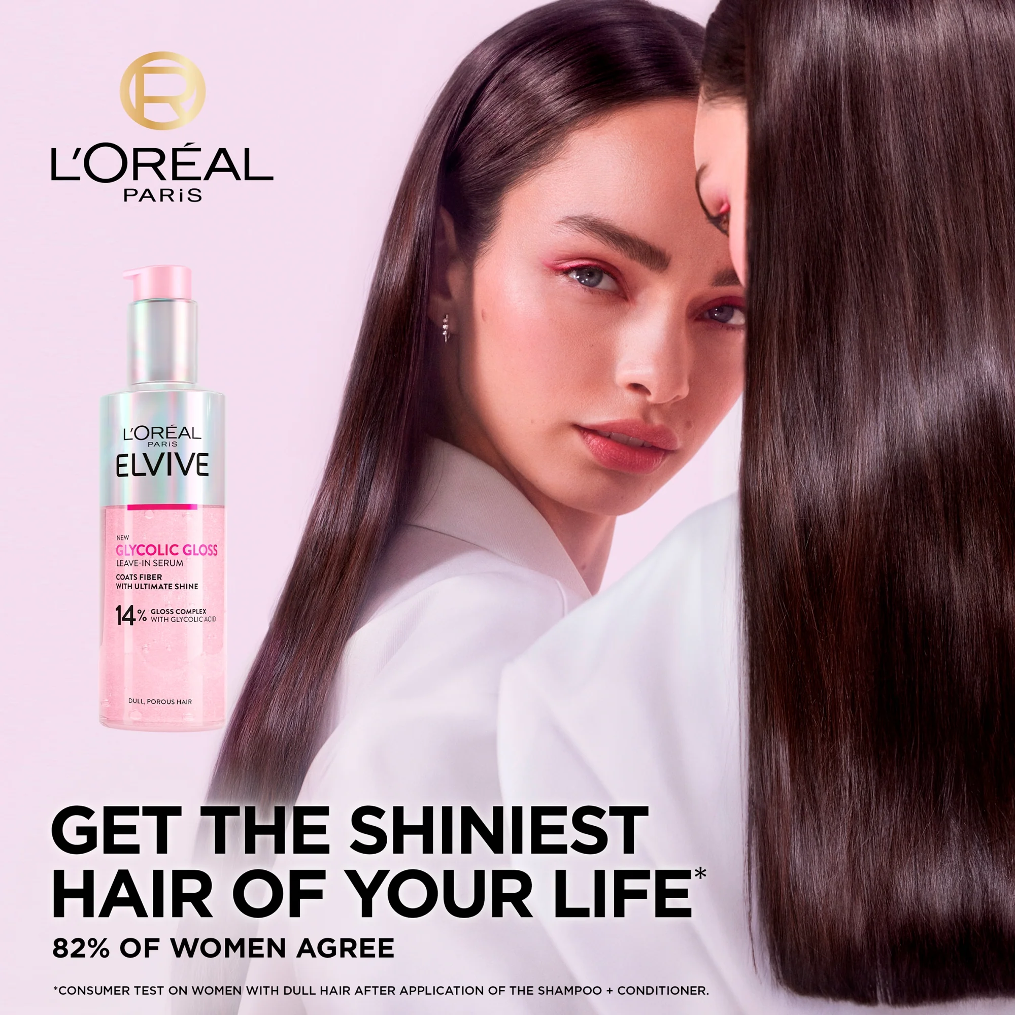 Loreal Elvive Glycolic Gloss Leave In Serum 150ml - Image 2