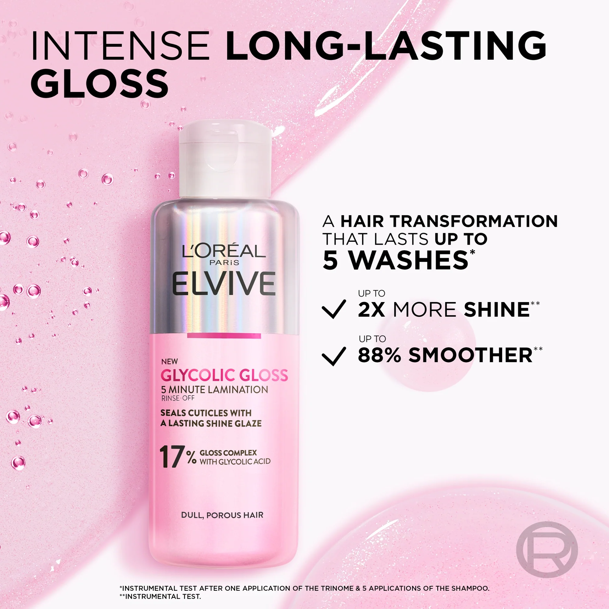 Loreal Elvive Glycolic Gloss Rinse Off Treatment 200ml - Image 4