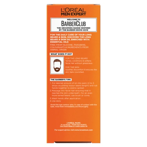 Loreal Men Expert Barber Club Long Beard & Skin Oil - Image 2