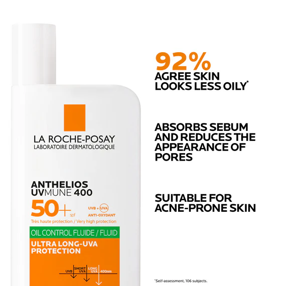 La Roche-Posay Anthelios UVMune 400 Oil Control Fluid SPF50+ 50ml - Image 3