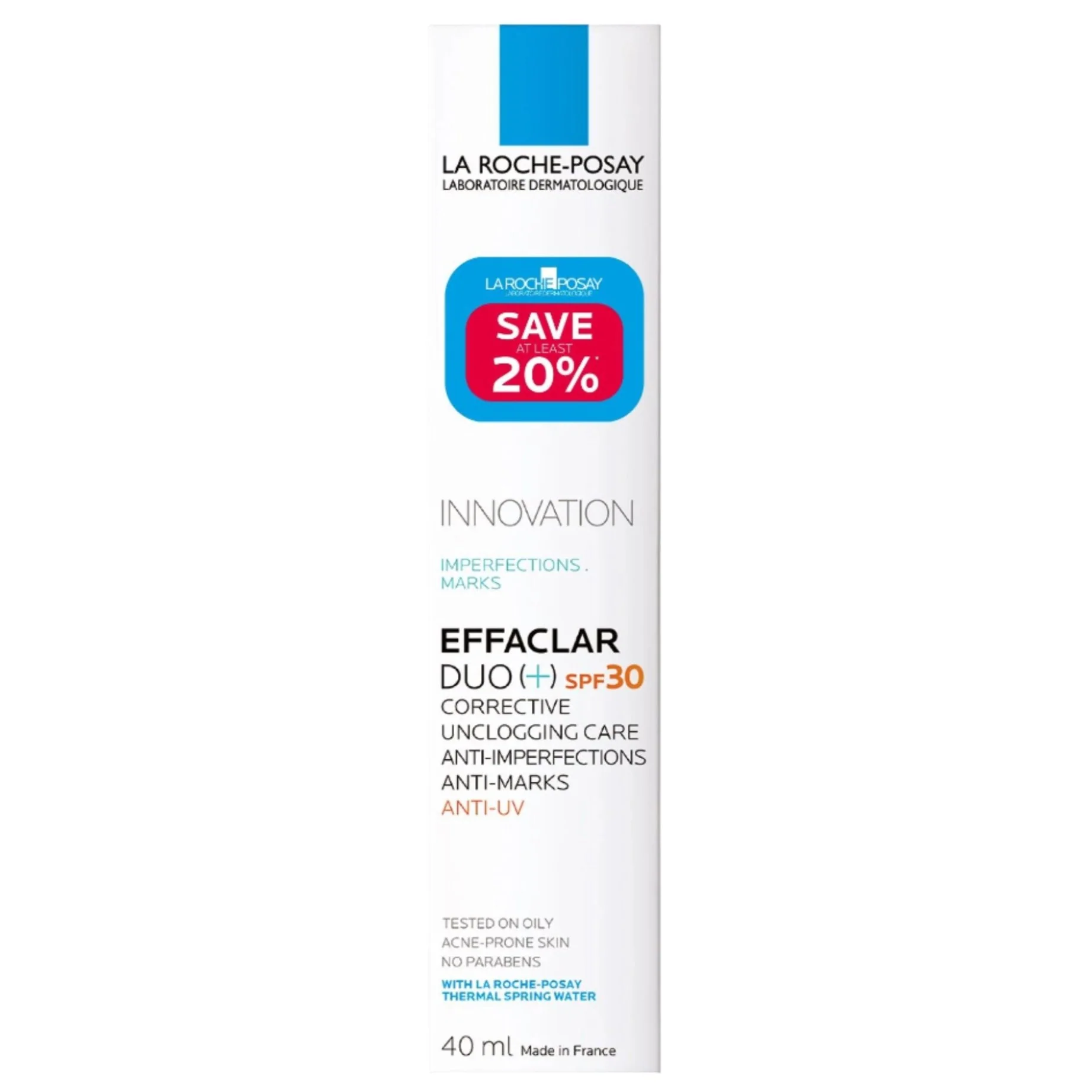 La Roche Posay Special Offer 20% Effaclar Duo+ SPF 30 40ML