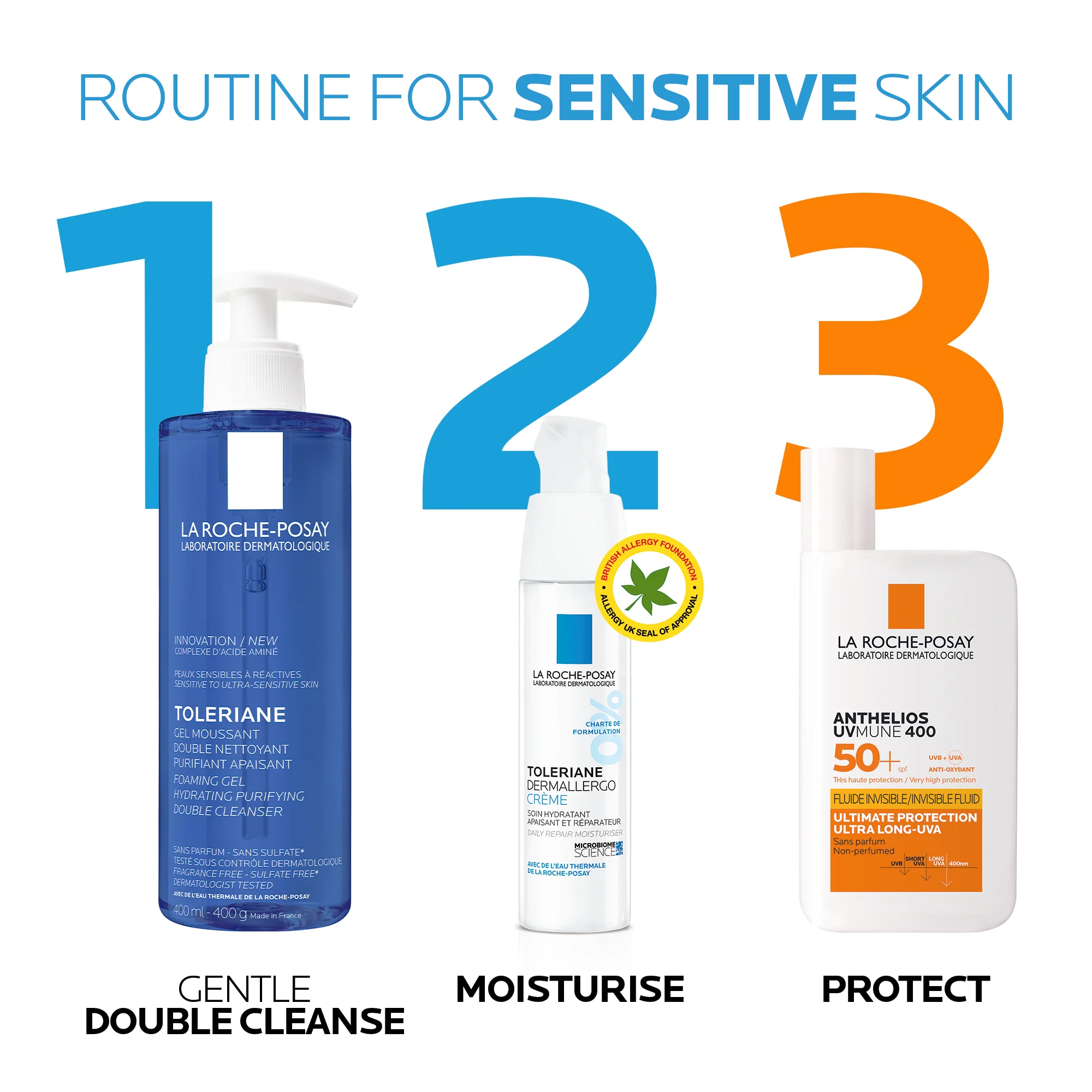 La Roche Posay Toleriane Foaming Purifying Gel Double Cleanser 400ml - Image 4