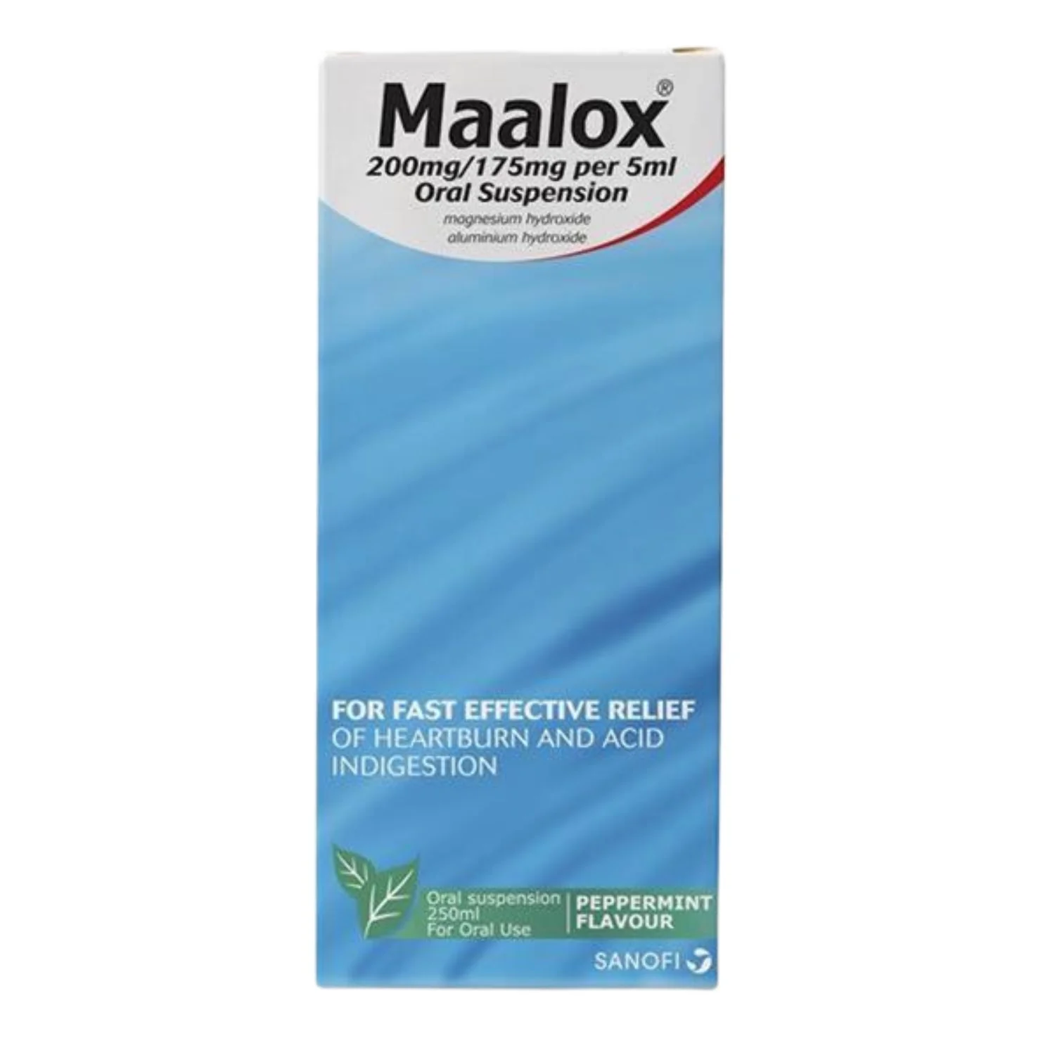 Maalox Oral Suspension Peppermint 250ml