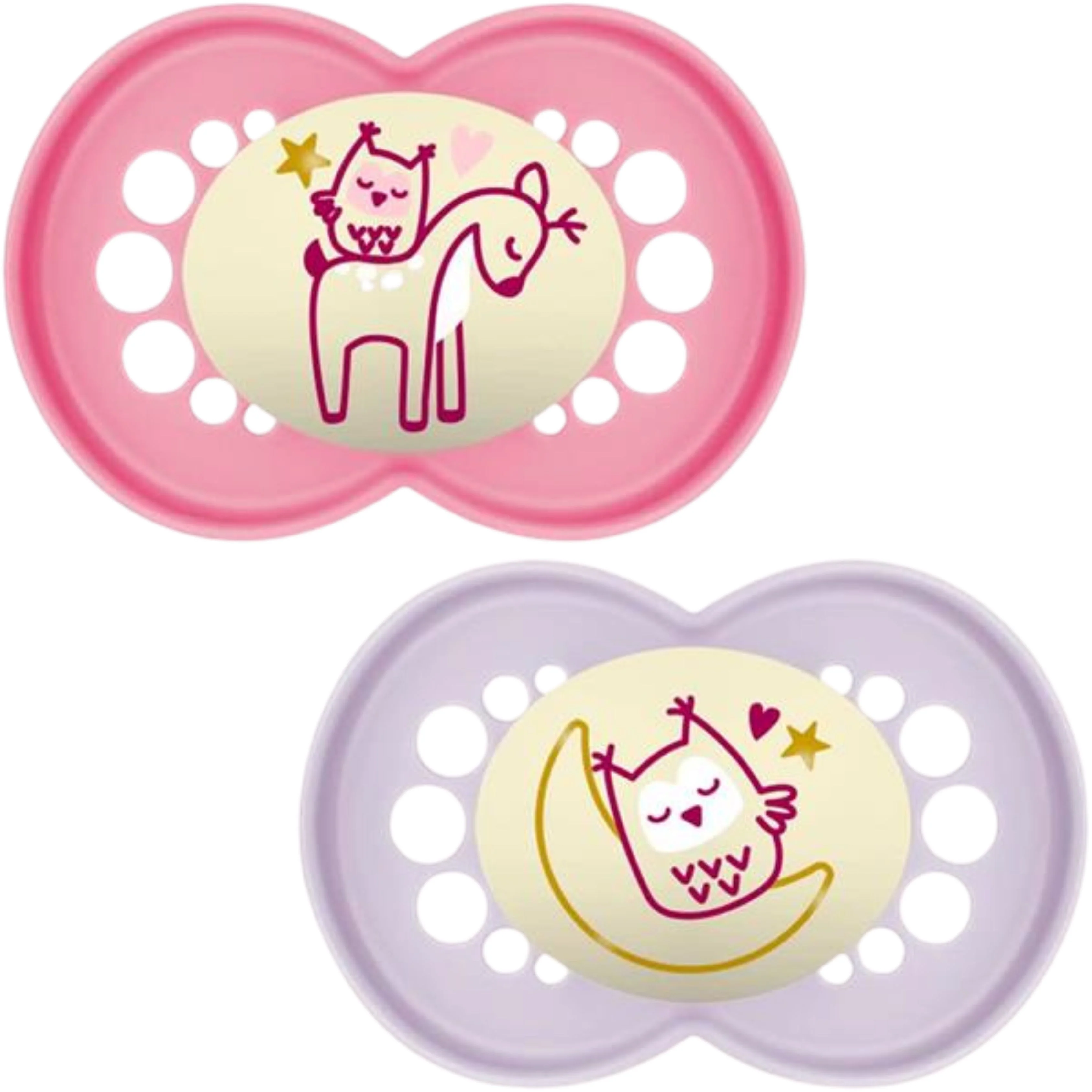 MAM Original Pure Night Soother 16+ Months – 2 Pack