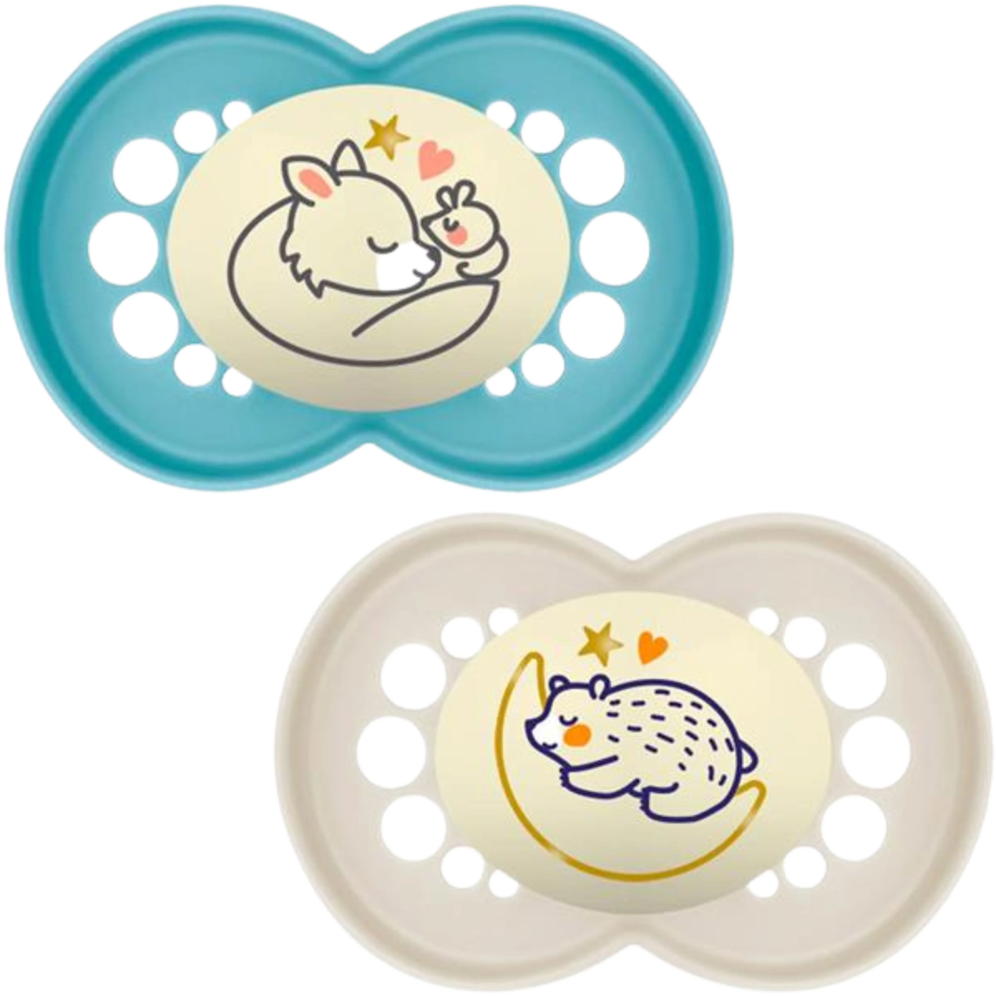 MAM Pure Night 6M+ Soother 2 Pack – Boy