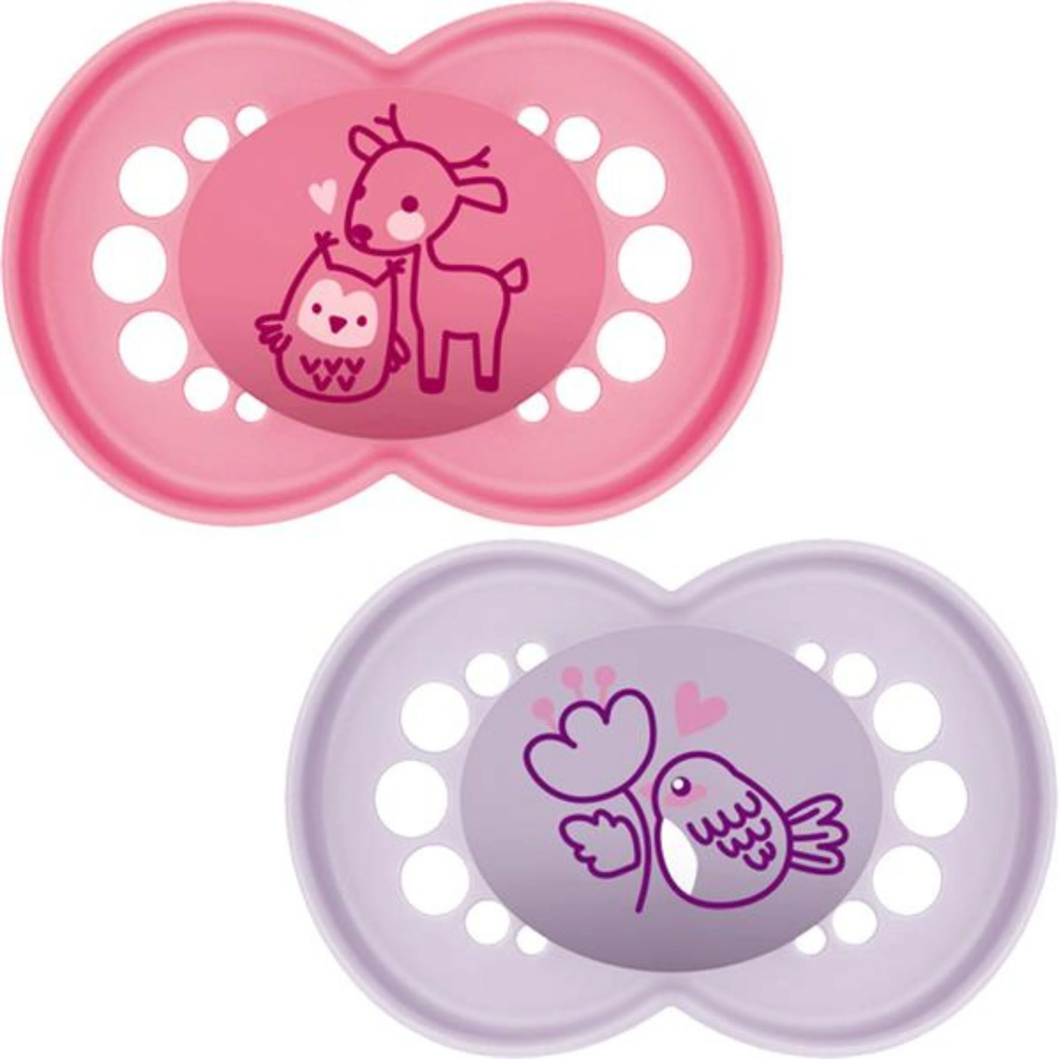 MAM Pure Original 6M+ Soother 2 Pack – Girl