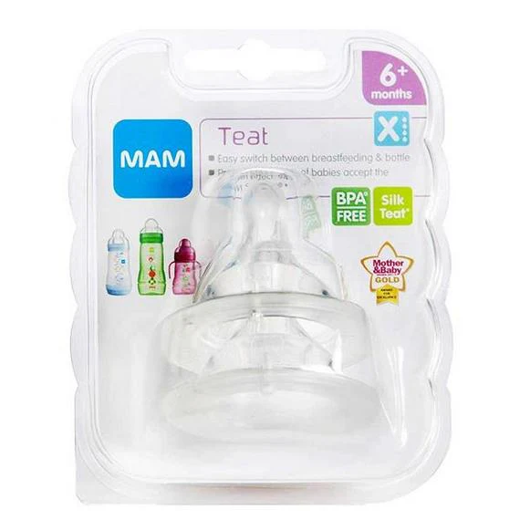 Mam Teats Cross Cut Fast Flow 6m+ Twin Pack