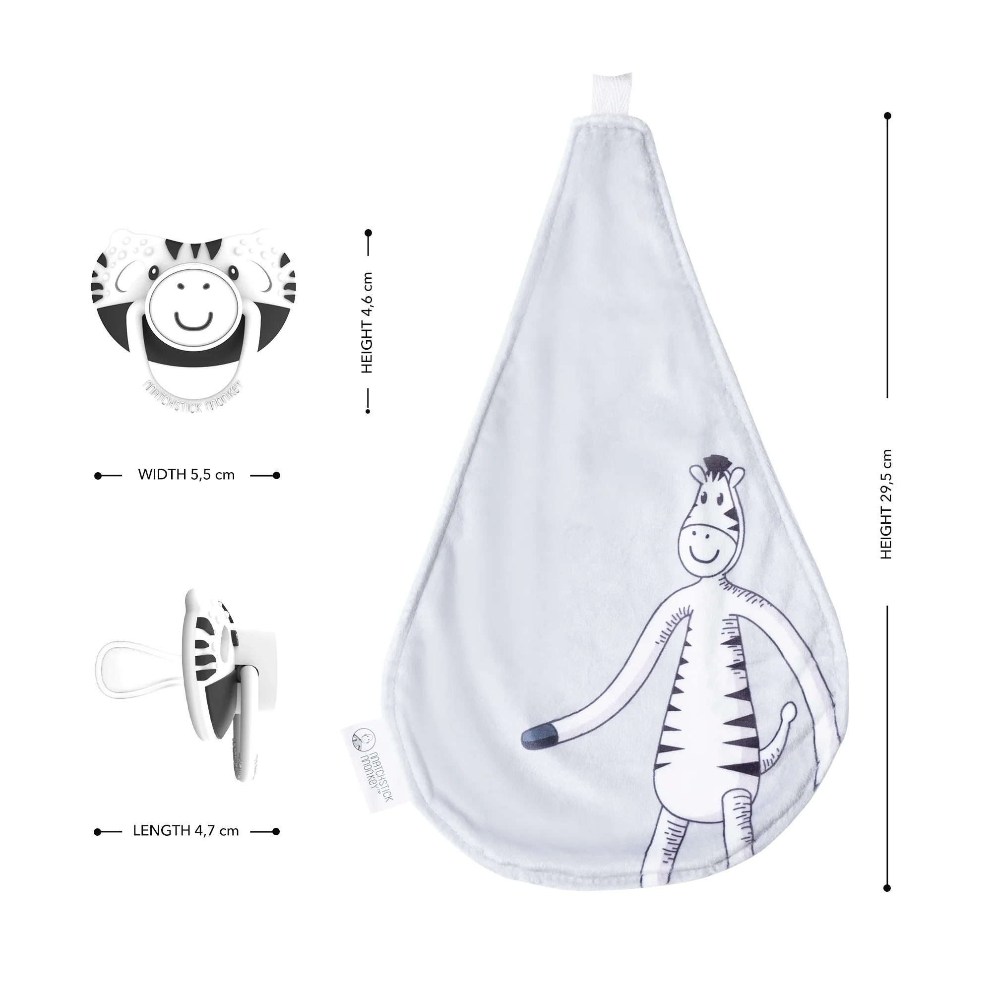 Matchstick Monkey Zipp Zebra Comforter + Soother - Image 2