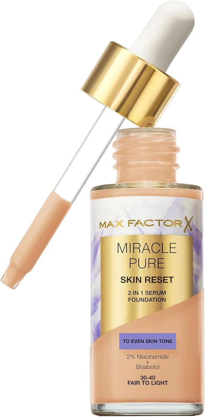 Max Factor Miracle Pure Serum Foundation 30-40 Fair -Light 30ML