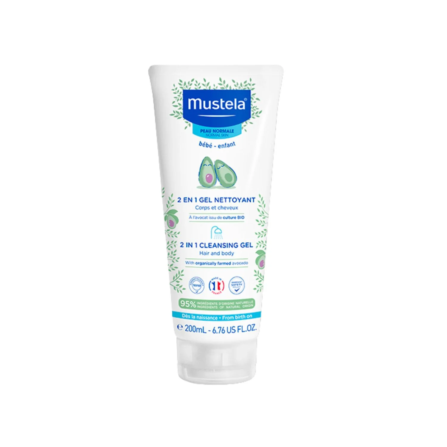 Mustela 2-in-1 Cleansing Gel with Avocado 200ml