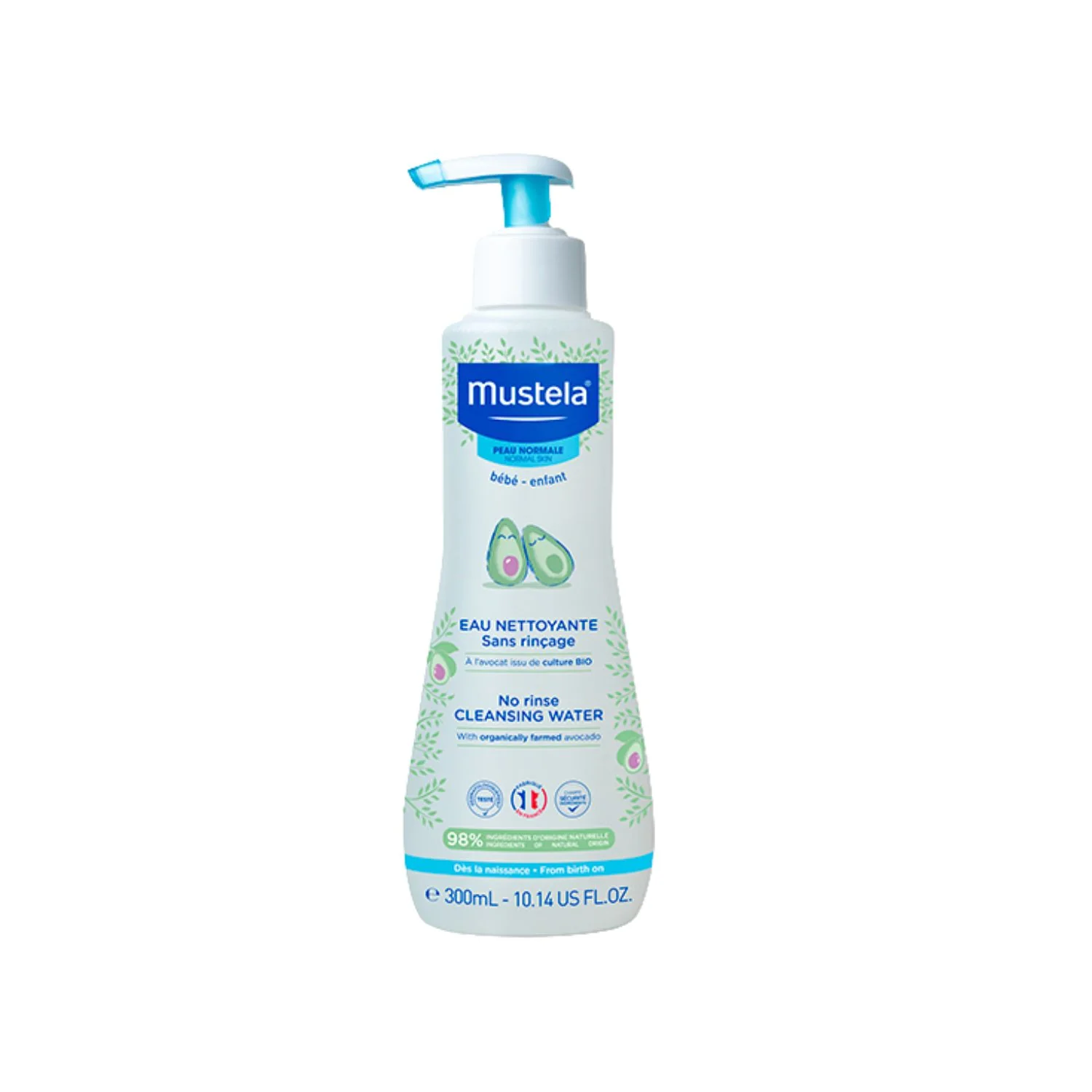 Mustela No-Rinse Baby Cleansing Water with Avocado 500ml