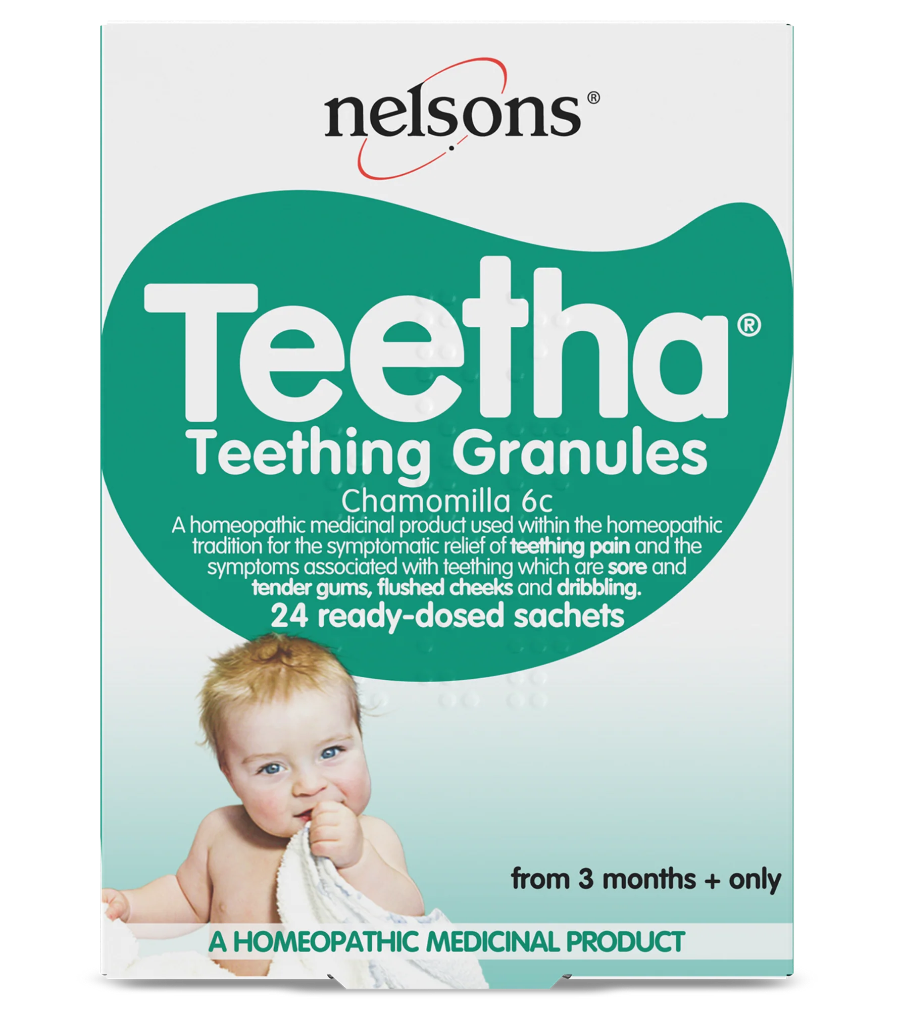 Nelsons Teetha Teething Granules 24 Sachets - Baby Teething Relief