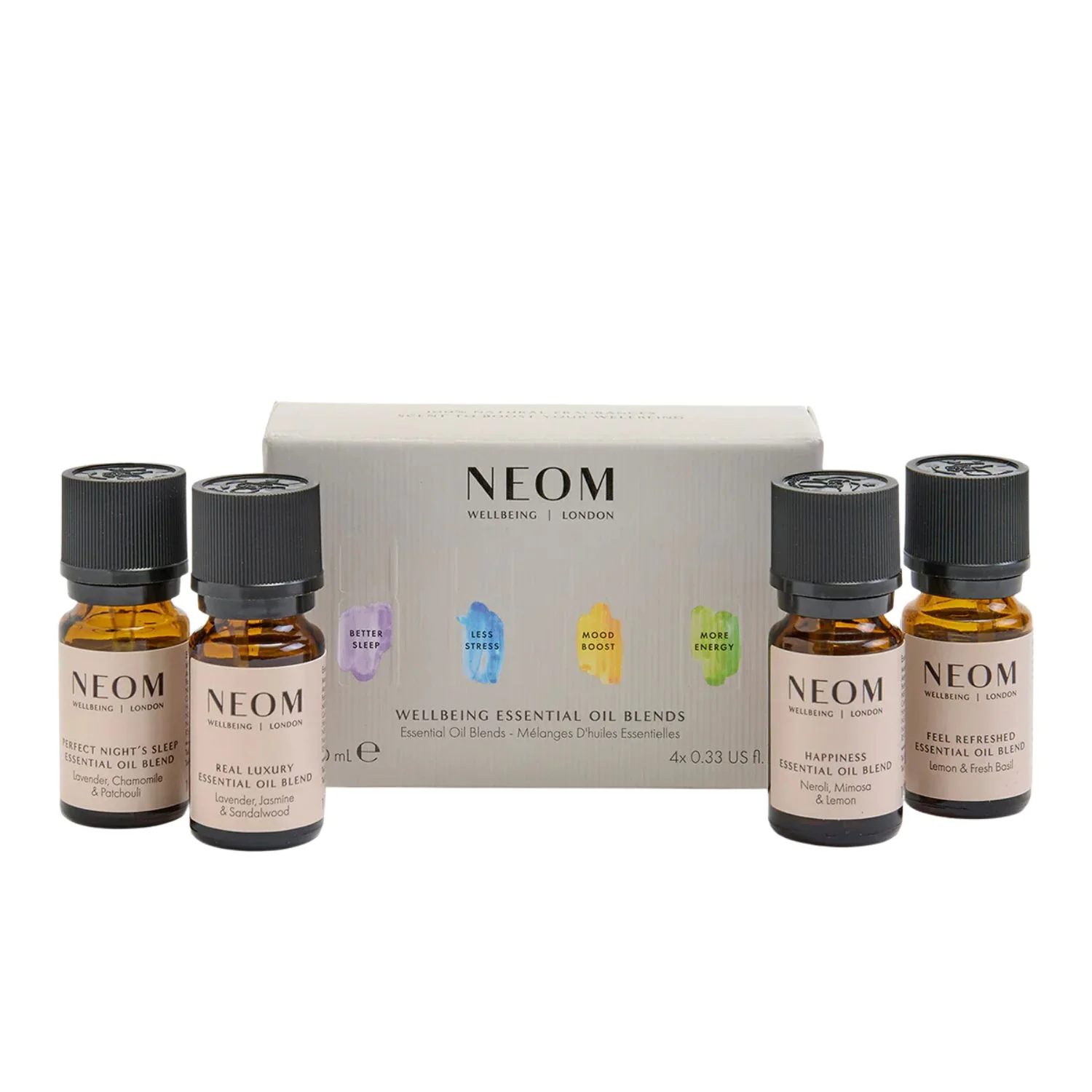 Neom Wellbeing Essential Oil Blends Collection
