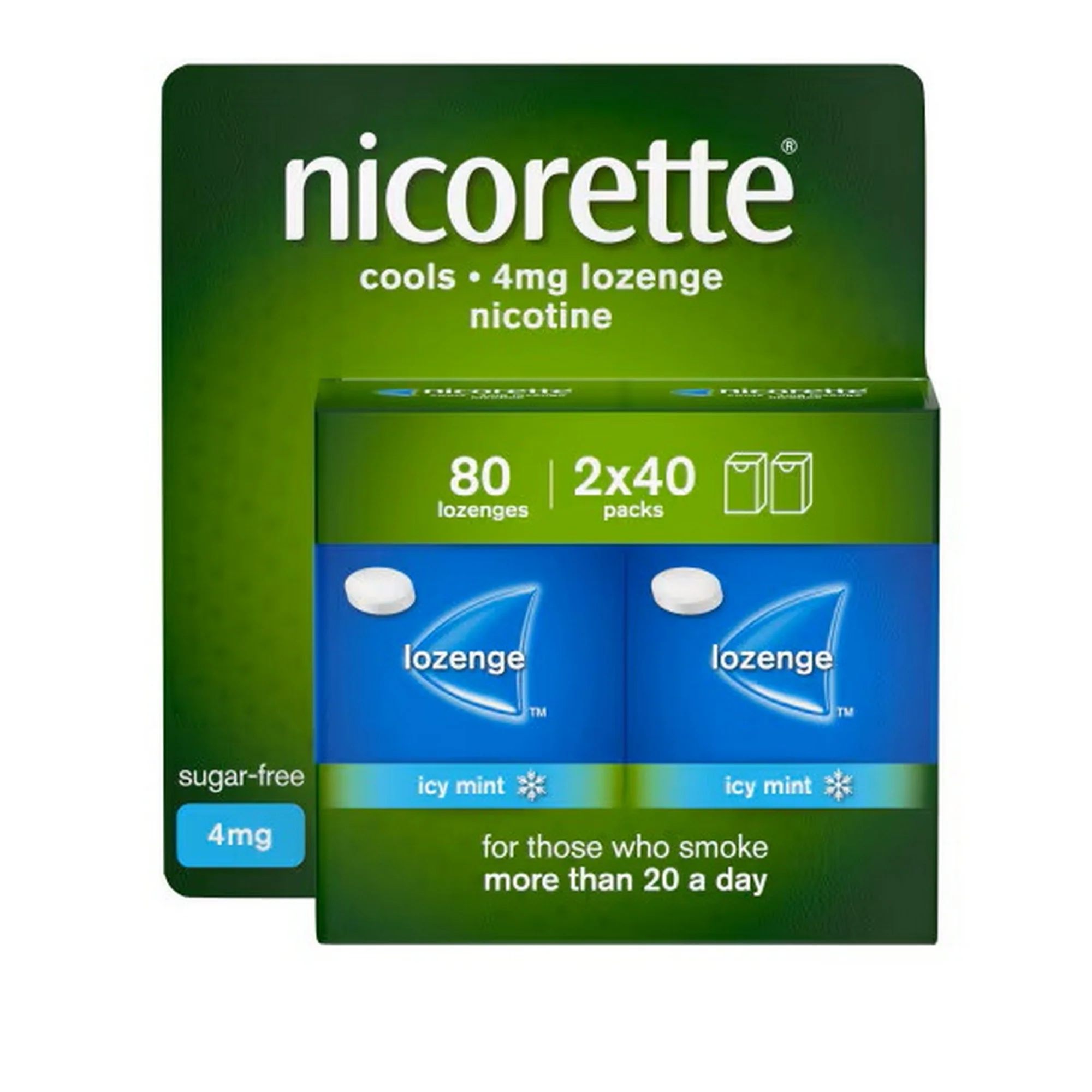 Nicorette Cools 4MG Lozenges Icy Mint 80S
