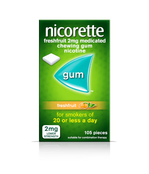 Nicorette 2mg Gum Freshfruit (105 Pieces)