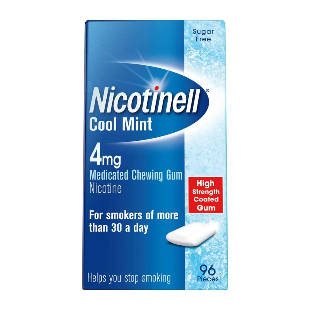 Nicotinell Cool Mint 4mg Medicated Chewing Gum – 96 Pieces