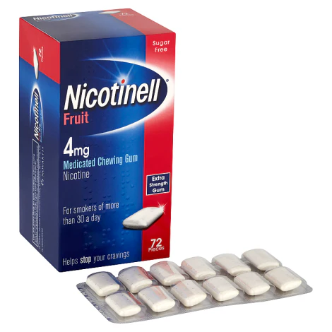 Nicotinell Nicotine Gum Stop Smoking Aid 4mg Fruit 96 Pack - Image 2