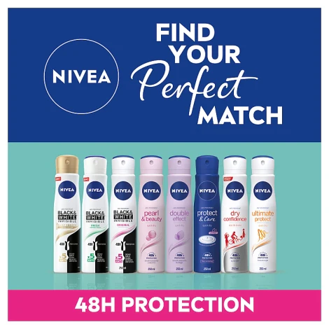 Nivea Black & White Original Anti-perspirant Deodorant Spray 250ml - Image 5