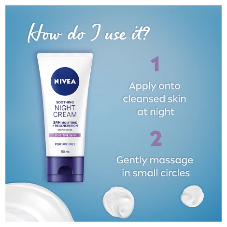 Nivea Daily Essentials Sensitive 3 Night Care Cream - 50ml - Image 3