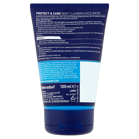 Nivea for Men Deep Cleaning Face Wash 100ml - Image 5