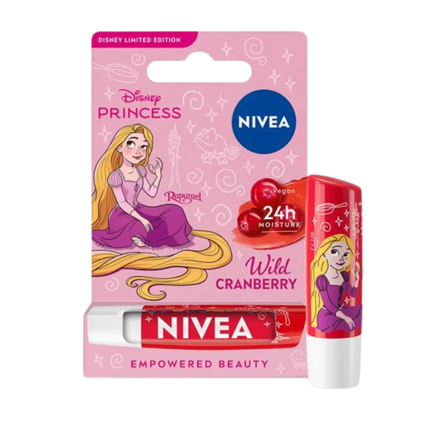 Nivea Princess Rapunzel Wild Cranberry Lip Balm