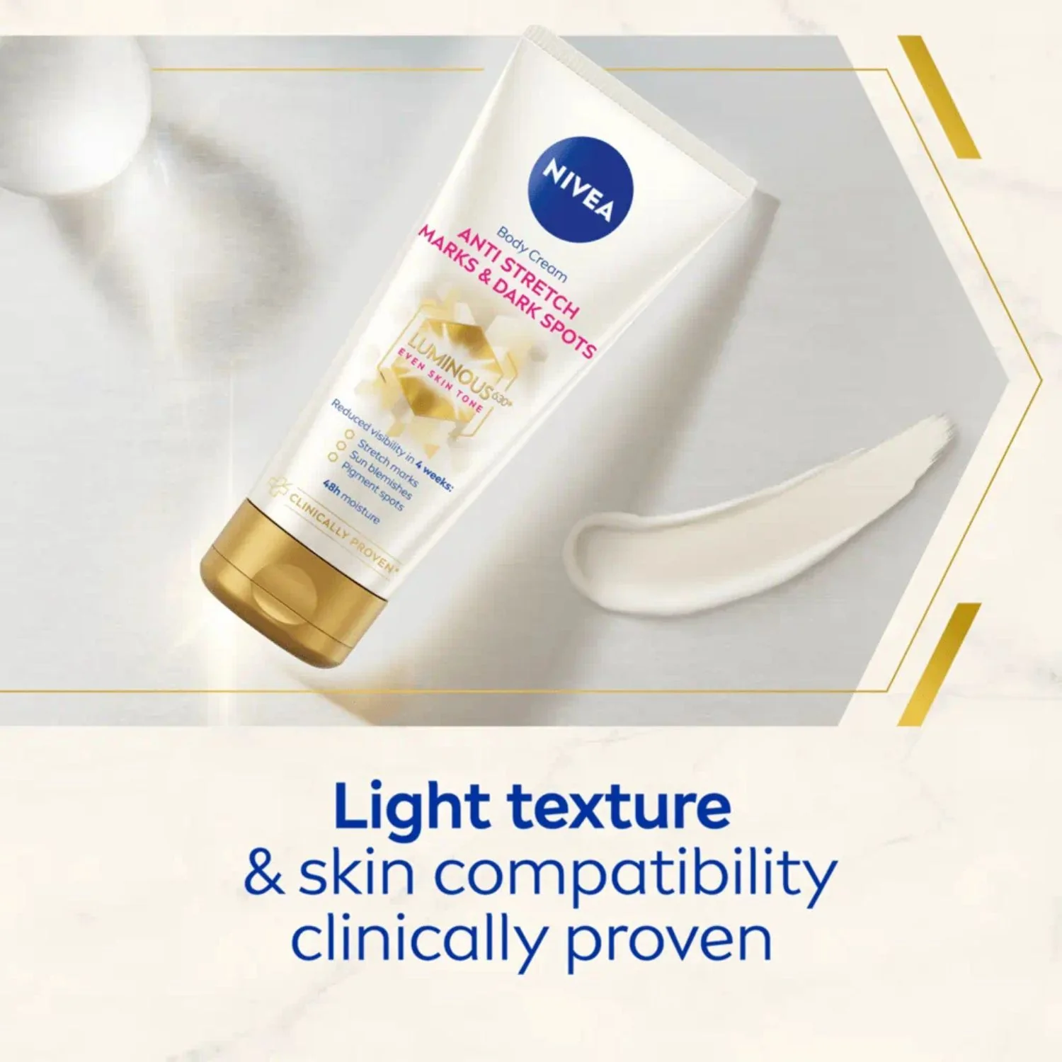 Nivea Luminous Anti Stretch Marks & Dark Spots Body Cream 200ml - Image 2
