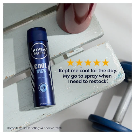 Nivea Men Cool Kick Anti-Perspirant Deodorant Spray 250ml - Image 3