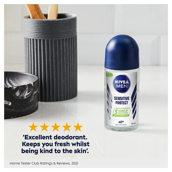 Nivea Men Sensitive Protect Anti-Perspirant Roll On 50ml - Image 2
