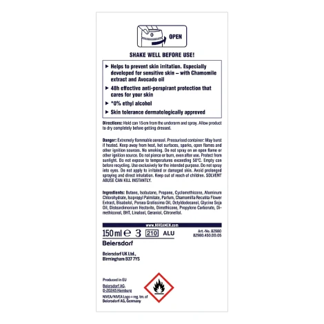 Nivea Men Sensitive Protect Antiperspirant Deodorant 150ml - Image 3