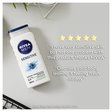 Nivea for Men Sensitive Shower Gel 400ml - Image 3