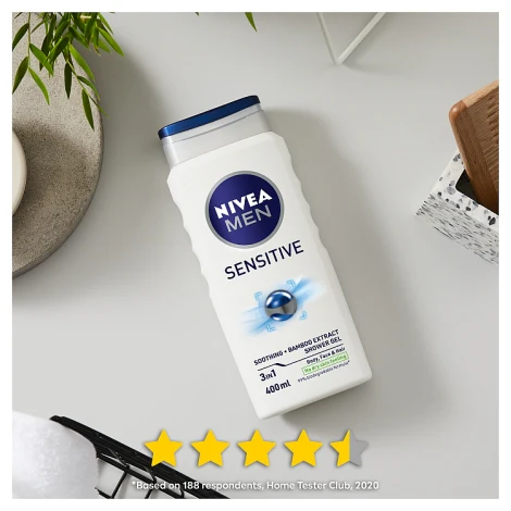 Nivea for Men Sensitive Shower Gel 400ml - Image 4