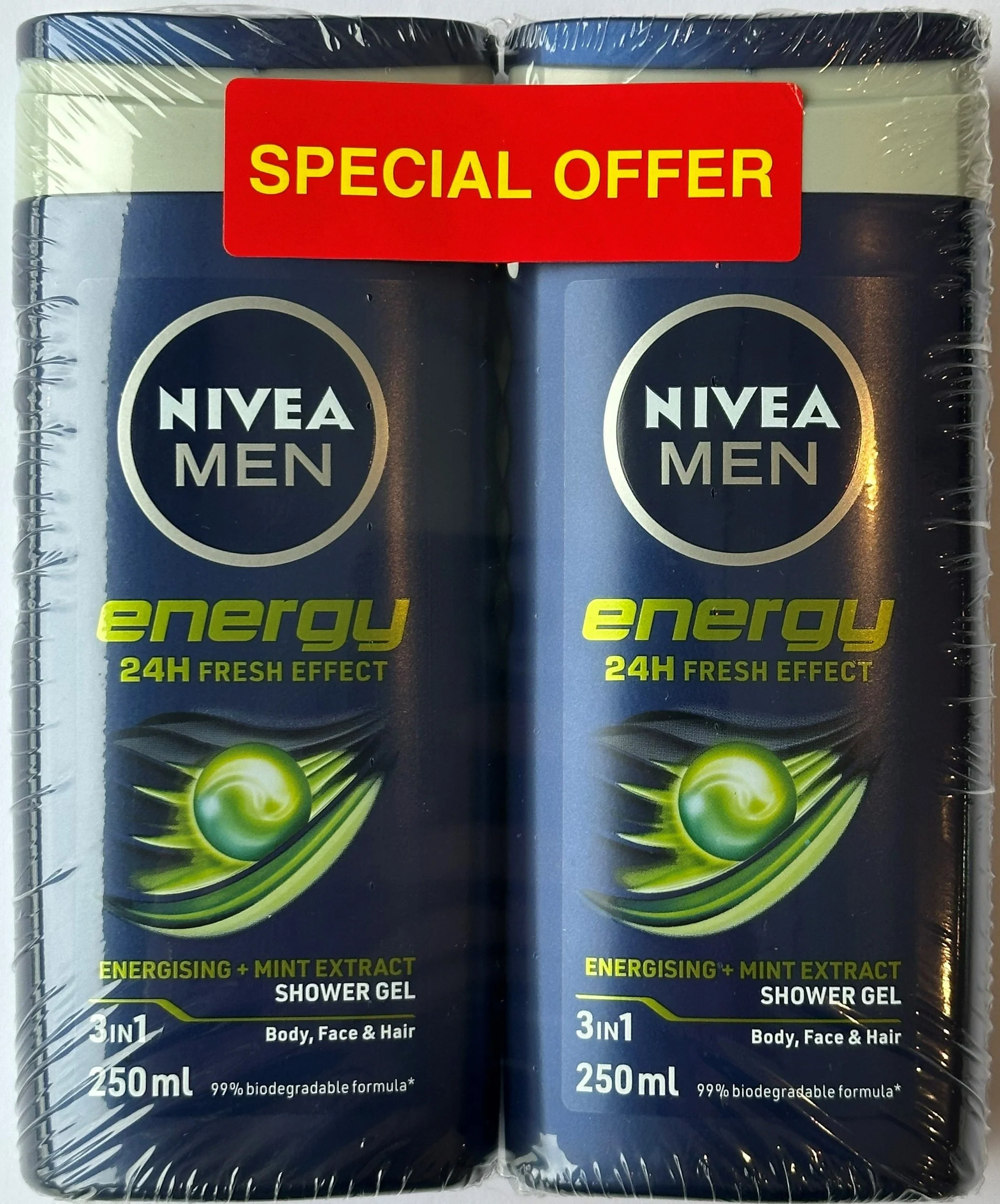 Nivea Men Shower Cream 250ML Twin Pack