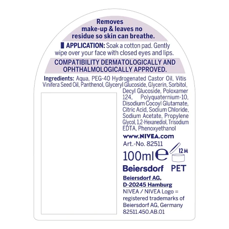 Nivea MicellAIR Micellar Water Make-up Remover 100ml - Image 2