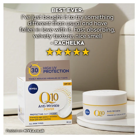 Nivea Q10 Power Sun Protection Day Cream SPF30 - Image 3