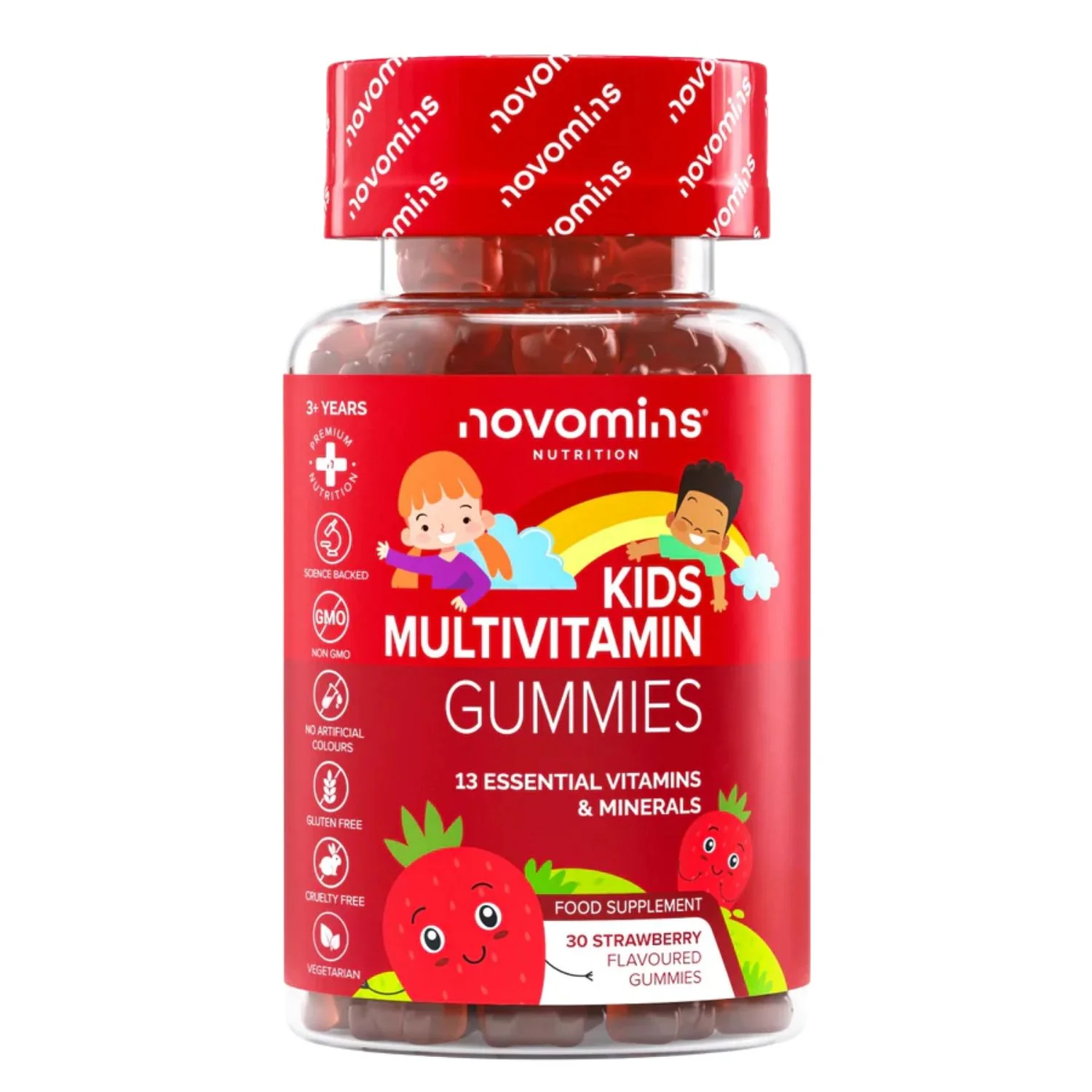 Novomins Kids Multivitamin Gummies 30 Pack – Strawberry Flavour