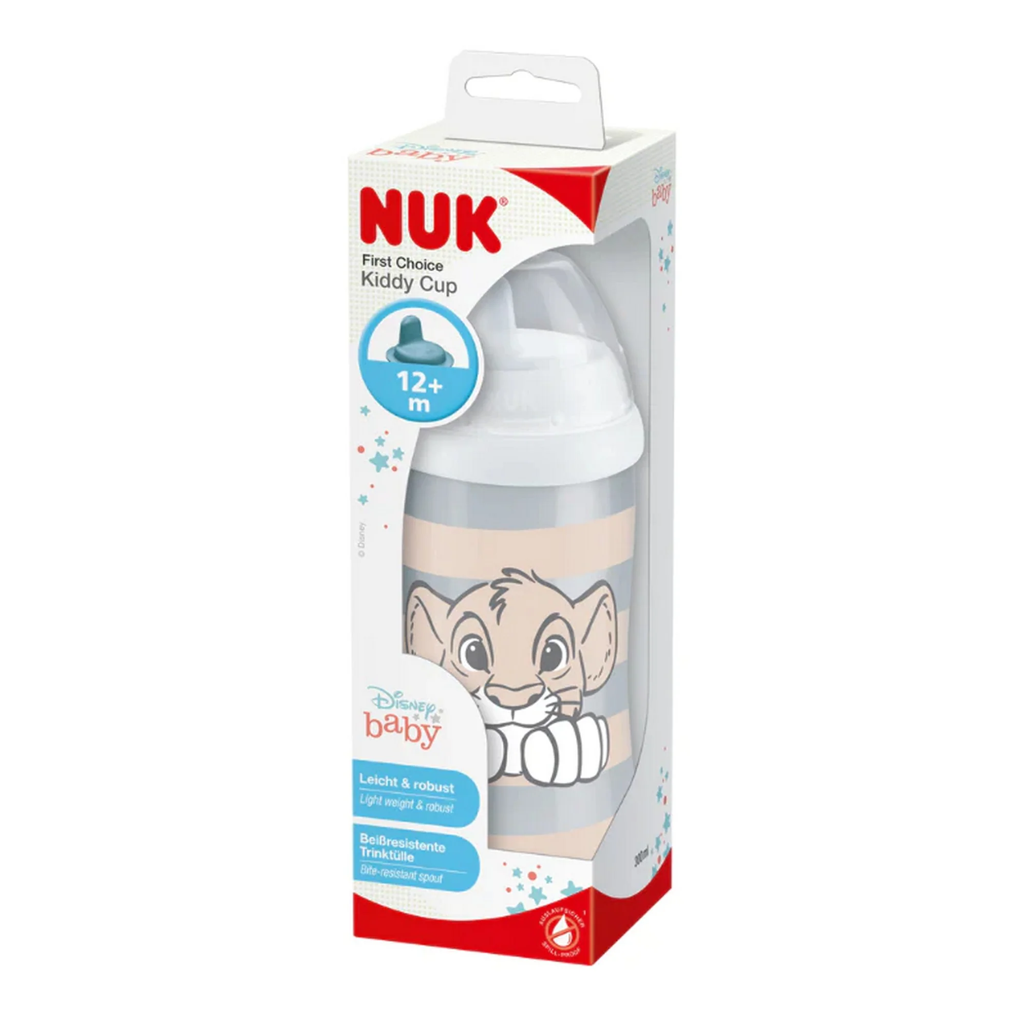 NUK First Choice Lion King Silicone 12+ Months Kiddy Cup 300ml